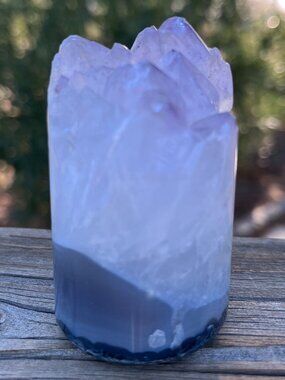 Cluster Amethyst Agate Crystal Tower Cylinder Core